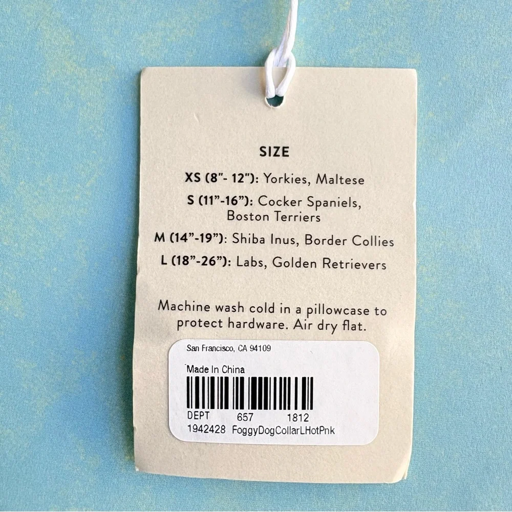 NEW The Foggy Dog Hot Pink Dog Collar Large Gold Hardware Spring Pet Gift NWT - Picture 4 of 12